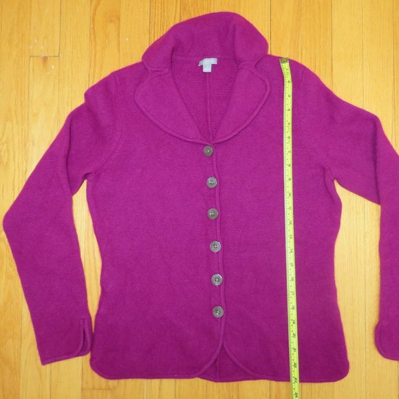 Ann Taylor fuchsia cardigan sweater blazer size M - Picture 6 of 7